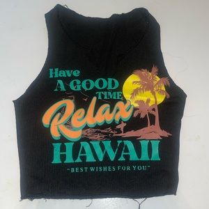 Graphic Crop tank top